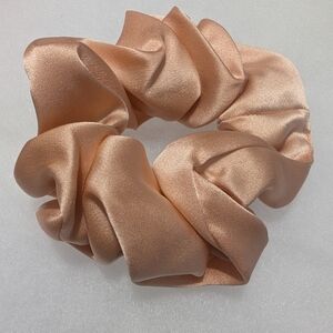 Elegant Satin Scrunchie - Peach
